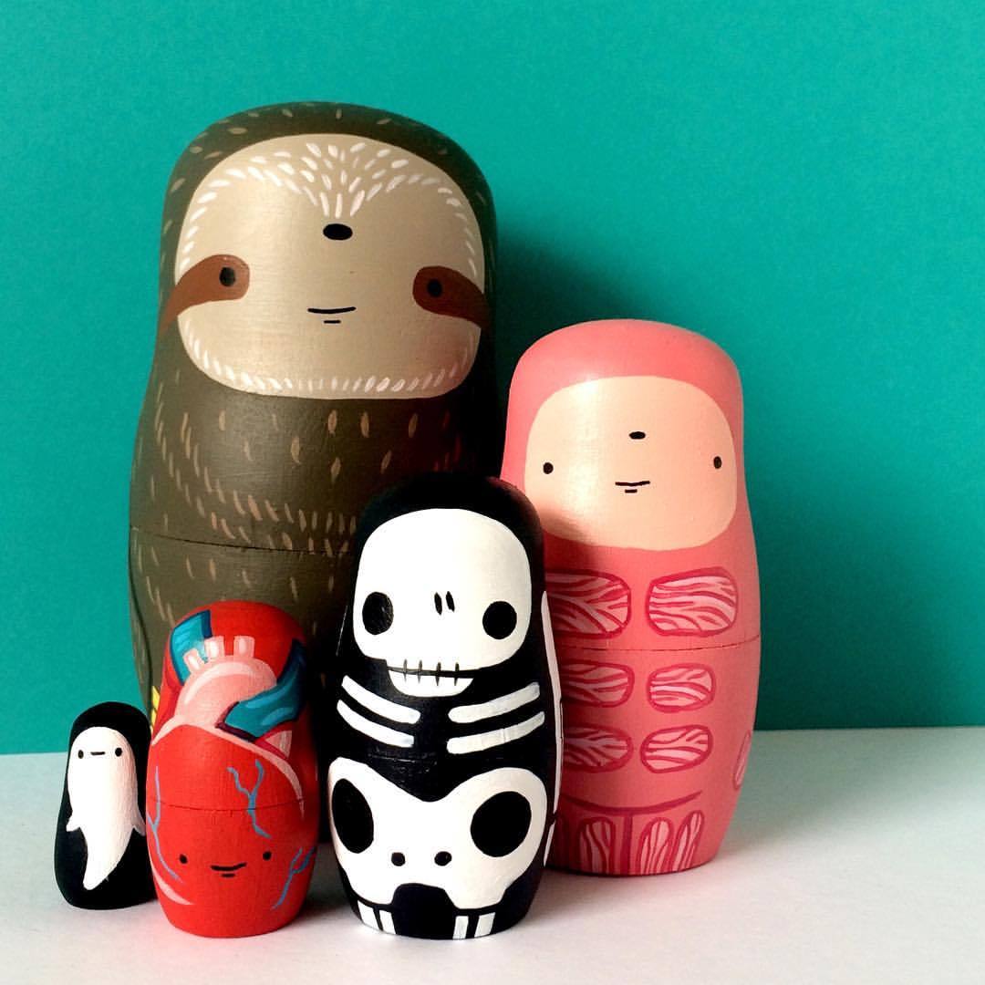 sloth nesting dolls