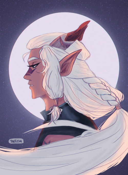 tnkisu:possibly the most gorgeous moon elf…ever? runaans...