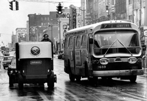 hockey-time-machine:The Buffalo Sabres zamboni taking a drive...