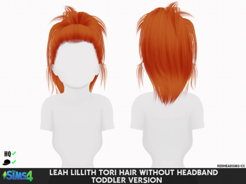 redheadsims-cc:LEAH LILLITH TORI HAIR WITHOUT HEADBAND -...