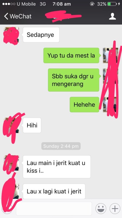 alankquick:Hasil menjala di wechatBini yg sangap part 1Nak...