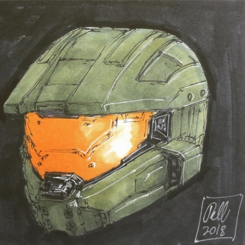 Helmet #copicmarkers #copic #spartan #spartanrace #spartan117...