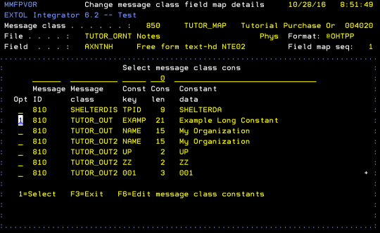 cleo extol integrator change message class field map details