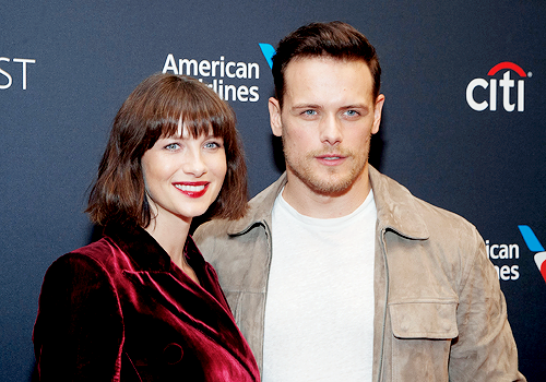 adoringcaitrionabalfe:Caitriona Balfe and Sam Heughan attend...