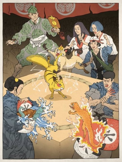 retrogamingblog:Nintendo Characters in the Japanese Ukiyo-e Art...