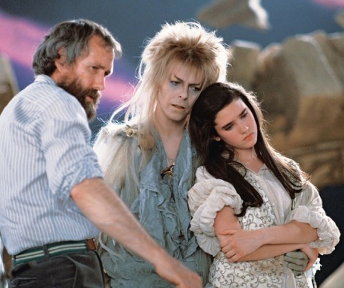 jimhenson-themuppetmaster:Jim Henson, David Bowie and Jennifer...