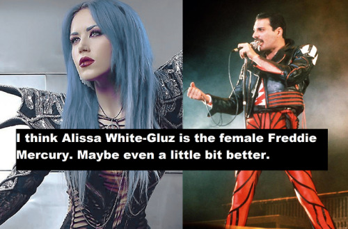 femalefrontedbandsconfessions:20247I think Alissa White-Gluz...