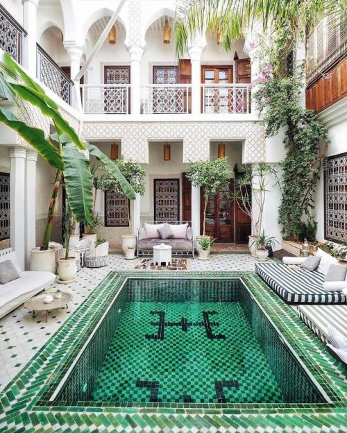 interior-design-home:Riad Yasmine Hotel in Marrakesh...