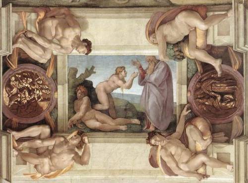 artist-michelangelo:
“Sistine Chapel Ceiling: Creation of Eve, 1510, Michelangelo Buonarroti
Medium: fresco
https://www.wikiart.org/en/michelangelo/sistine-chapel-ceiling-creation-of-eve-1510
”
