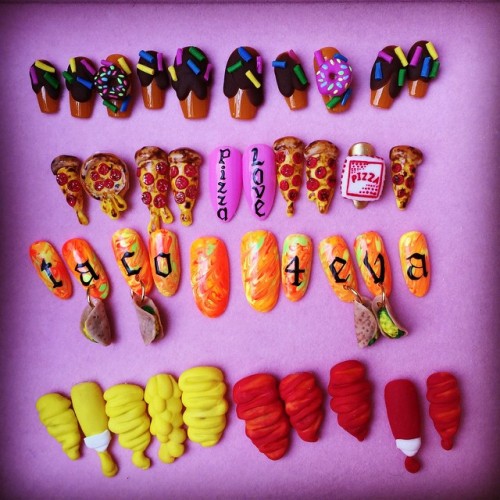 clarahnails:All the custom nail sets together!!! Photo by...