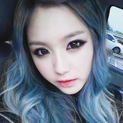  ulzzang blue hair  Tumblr