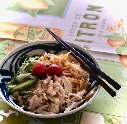 jasmine7031:Lunch : Hiyashi-chukaI cooked hiyashi-chuka for...