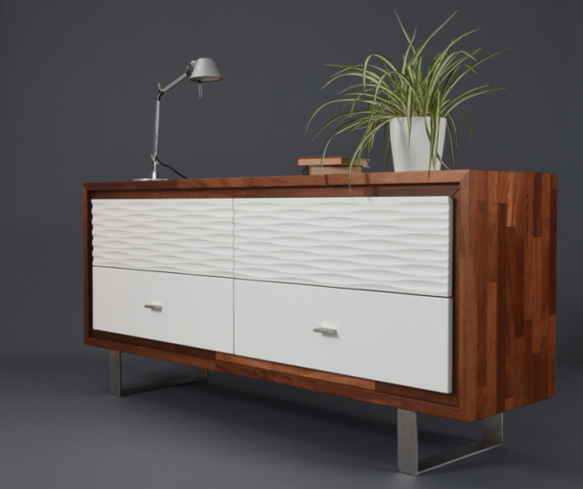 Furniture design Belief in solid wood of drawers with 4 