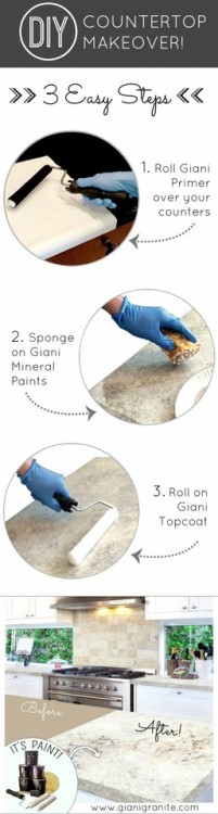 Sponge on granite countertop how to! Found on Pinterest from...