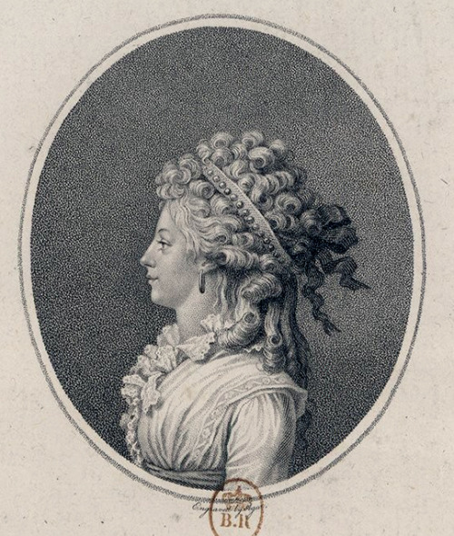 An engraving of Madame Royale after a work by John Samuel Agar, 18th century. [credit: Bibliothèque nationale de France, département Estampes et photographie]