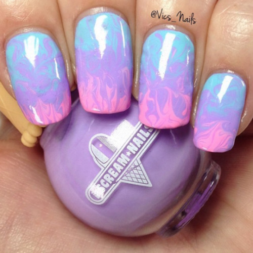 tutorial italiano water marble art  marble Tumblr nail