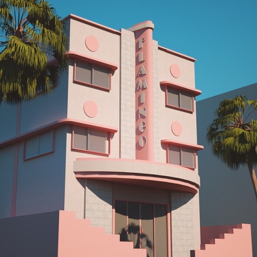 cgi retrowave vaporwave 3d art beach aesthetic aesthetic soft pastel pastelaesthetic cinema4d render photoshop surreal miami south beach tropical vibes good vibes vintage palm trees adobe cc artists on tumblr