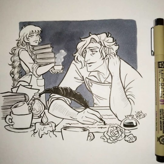 Day 7 - Night Potion (@elentori-art 's prompt list) (Thanks to my co-worker Remingo_et_son_crayon for his help with the...