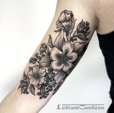 flower tattoo girly