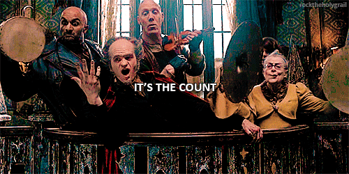 Image result for count olaf troupe gif
