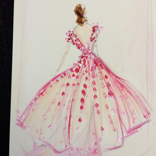 Christian Siriano, Sketch of the day: One of my favorite tulle...