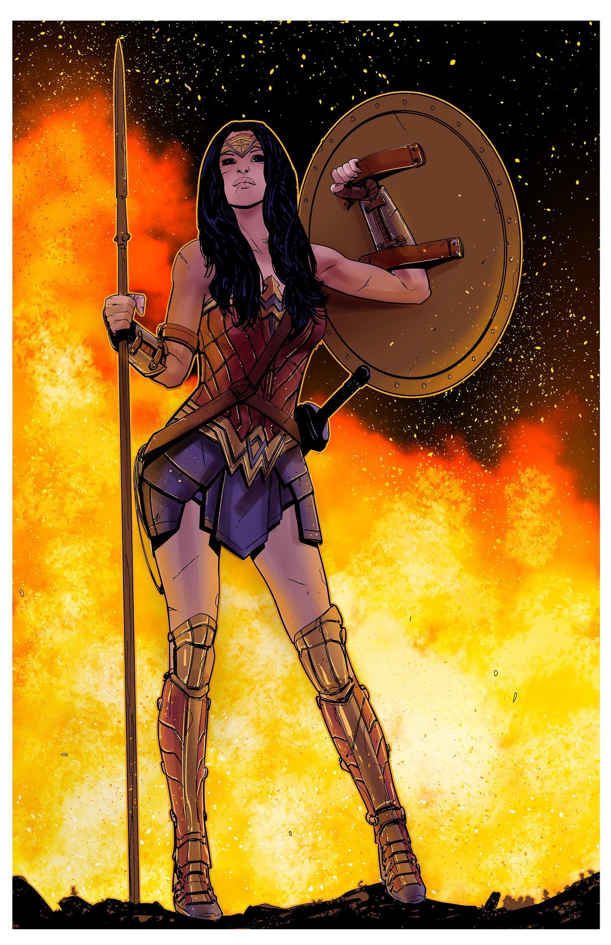 The Art of CAL — rcarey300: Wonder Woman fan art coloured...