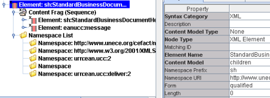 XML qualfied element schema in extol business integrator