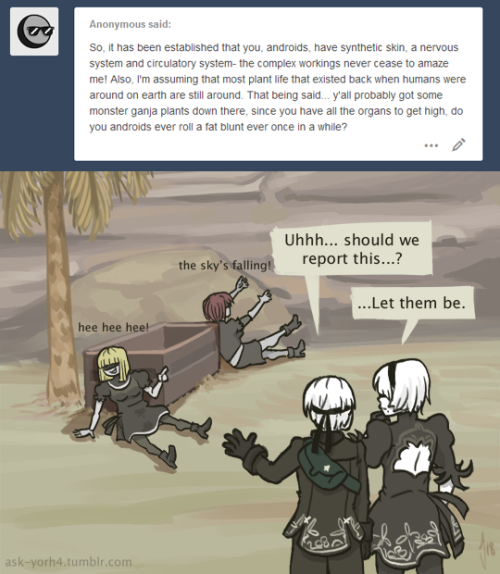 9S: …I wonder if they’re willing to share some of...