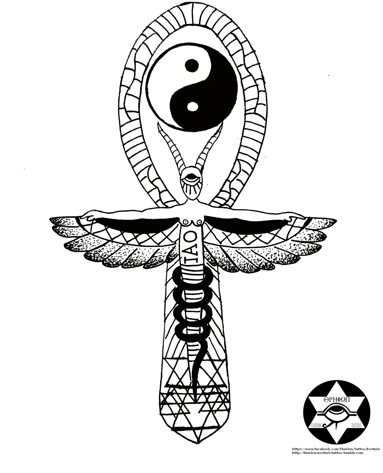  HPION ESOTERIC TATTOO This drawing is a revision of the Egyptian 