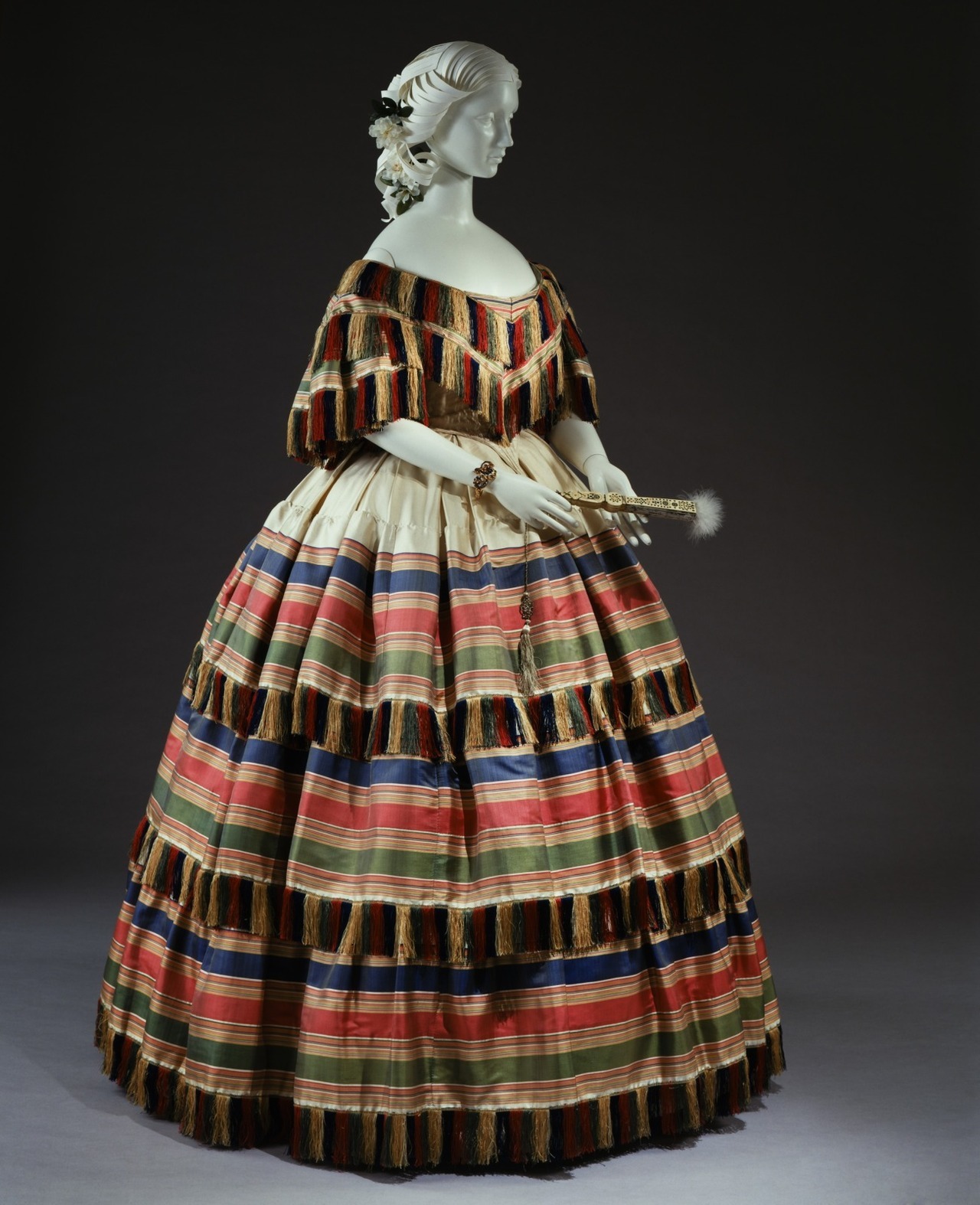 Fashions From The Past — history-of-fashion: 1856-1858 Evening Dress:...