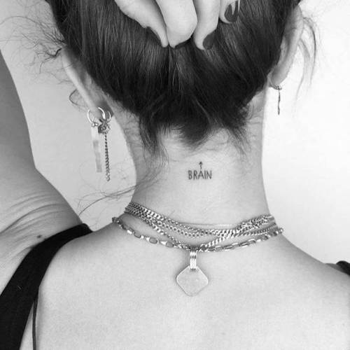 By Cagri Durmaz, done at Basic Ink, Istanbul.... small;micro;line art;languages;brain word;contemporary;tiny;cagridurmaz;back of neck;ifttt;little;english;minimalist;english word;word;fine line