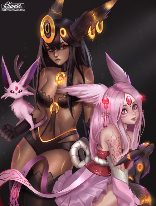 gumae:Espeon & Umbreon 