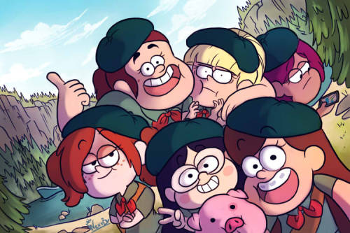 wern5838:Camp Gravity Falls :DHQ boy scout ver   HQ girl scout...