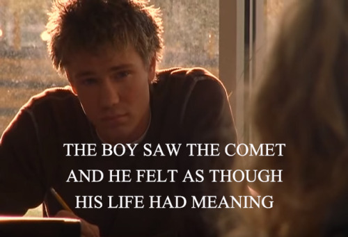 “It was a comet. The boy saw the comet and he felt as though...