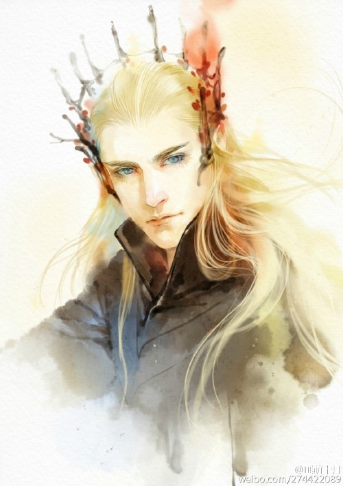 dailythranduilproject:sigun-i-loki:Thranduil by 匪萌十月.Happy...