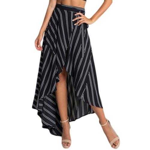 favepiece:Long Striped Skirt - Use code TUMBLR10 for a 10%...