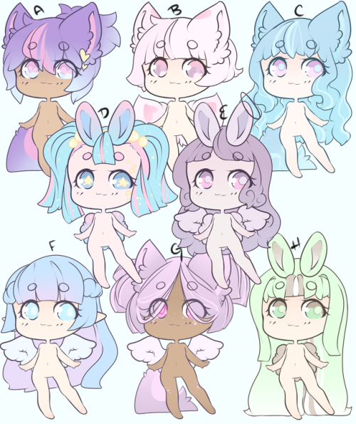 Cute lil adopts I did for fun!