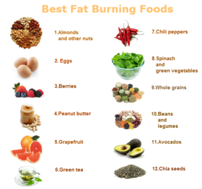 Diet for burning fat