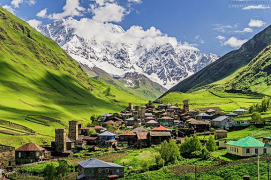 Svaneti defensive tower houses in Ushguli