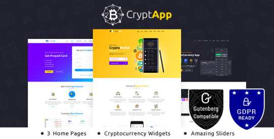 CryptApp Landing Page v1.7 - Cryptocurrency Theme Nulled