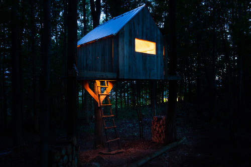 purebushcraft:treehauslove:Treehouse in Quebec. A perfectly...