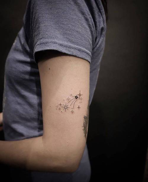 Small Shooting Star Temporary Tattoo  neartattoos