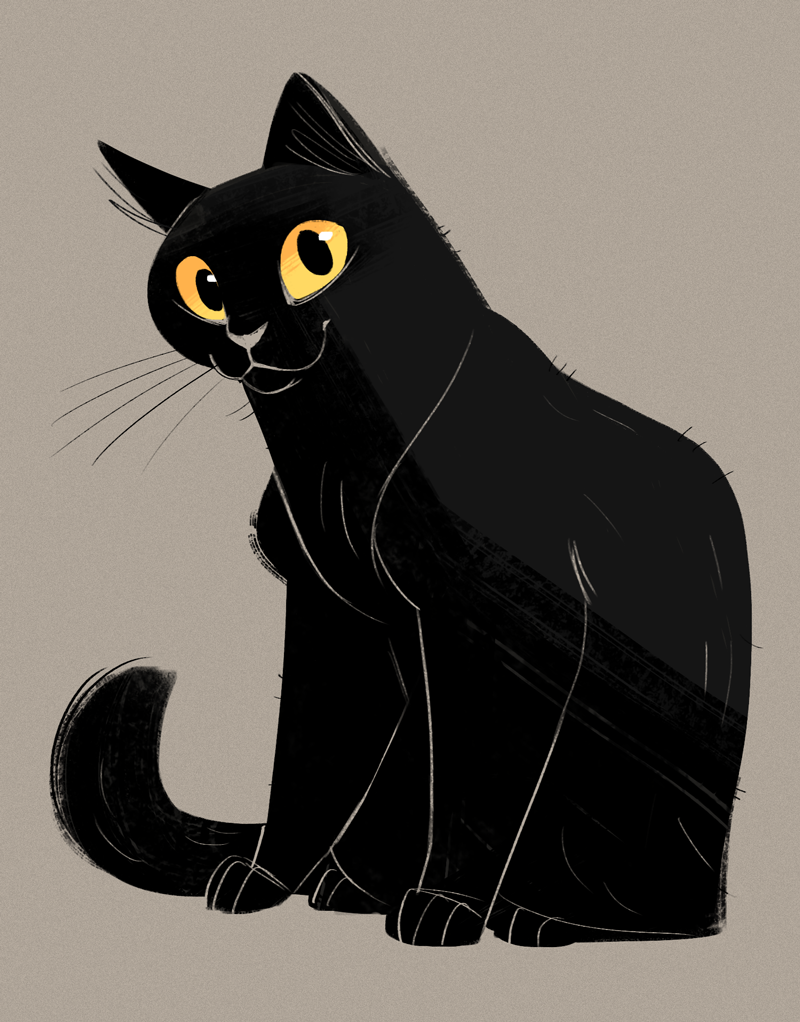 Daily Cat Drawings — 720 Black Cat A Co Worker Let Me Know It Was