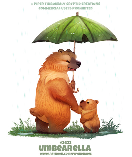 #2623. Umbearella - Word Play Prints for sale: https://www.cryptidcreations.com/store/ For full res WIPs, art, videos and...