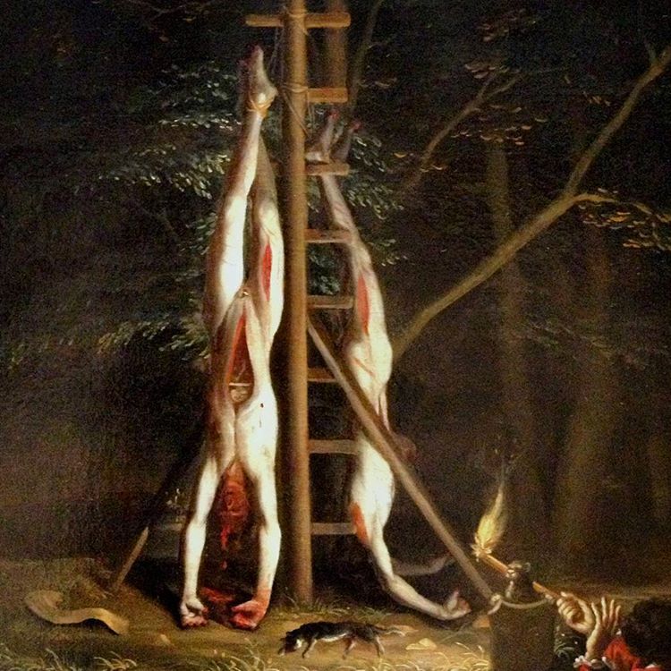 blackpaint20:
“ The Corpses of the De Witt Brothers (detail), 1633 - 1702
attributed to Jan de Baen
”