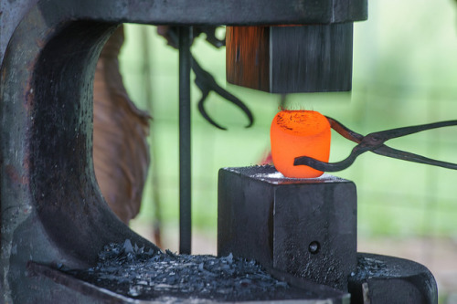 Making my mark, demonstration piece for Southeastern Blacksmith...