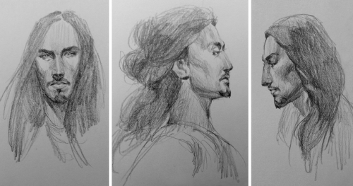 lynaiss:Some portrait studies I did today with pencil. Trying...