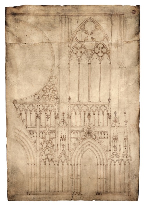 Erik Kwakkel • Blueprint of medieval cathedral This is cool. The...