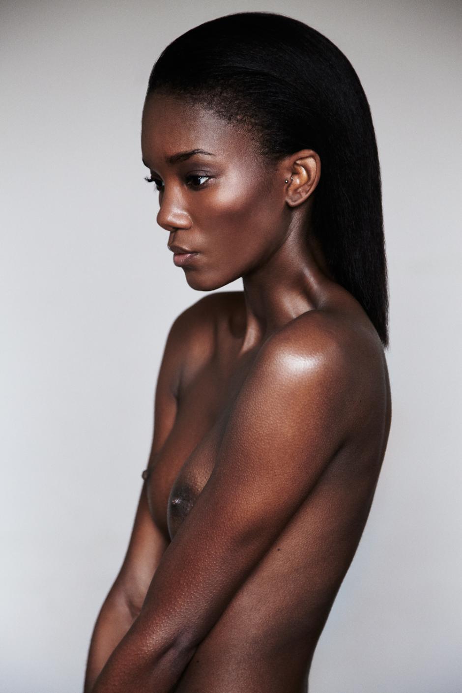 Naked Dark Skinned Female.