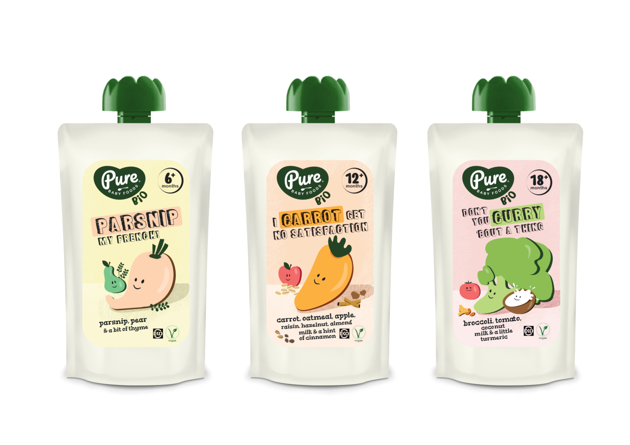 Pure babyfoods is a startup for vegan / organic...